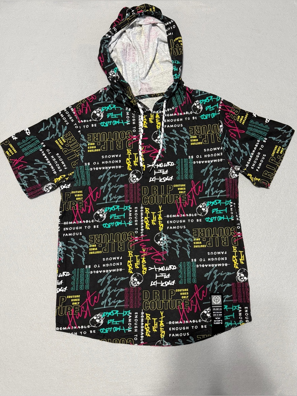 Original Gravity Hooded T-Shirt Graphic Medium Mens Black